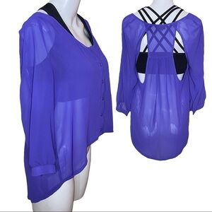 Sparkle & Fade Blouse Back Cut-Outs M